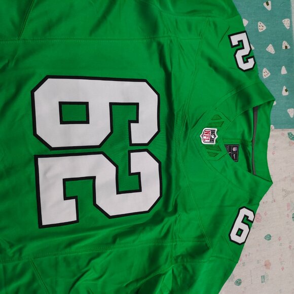 Philadelphia Eagles Kelly Jason Kelce Game #62 Green Jersey - Picture 3 of 9